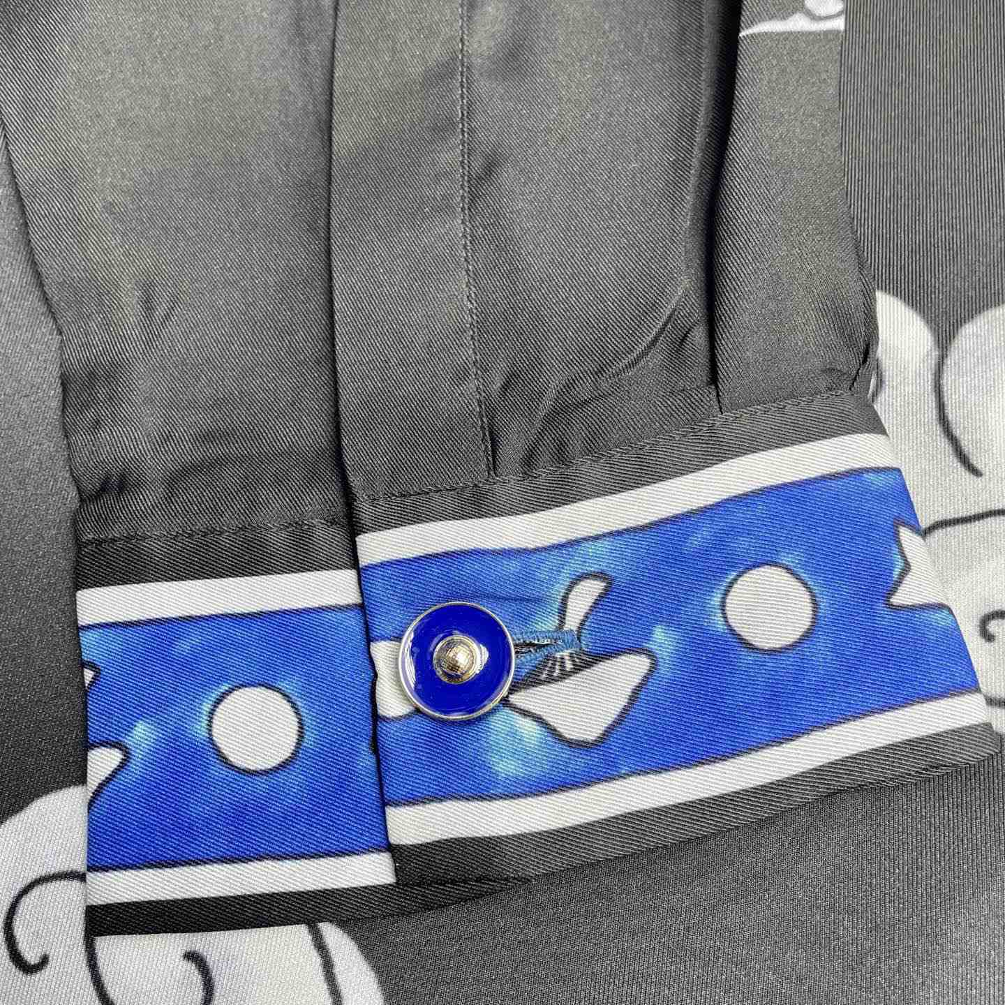 Casablanca The Four Elements Long Sleeve Silk Shirt   CA3546 - DesignerGu