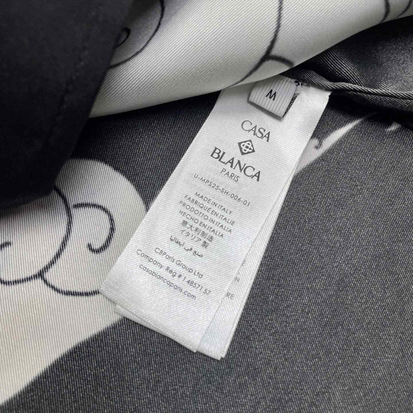 Casablanca The Four Elements Long Sleeve Silk Shirt   CA3546 - DesignerGu