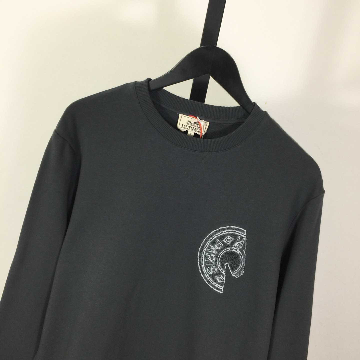 Hermes Crew-neck Embroidered Sweatshirt - DesignerGu