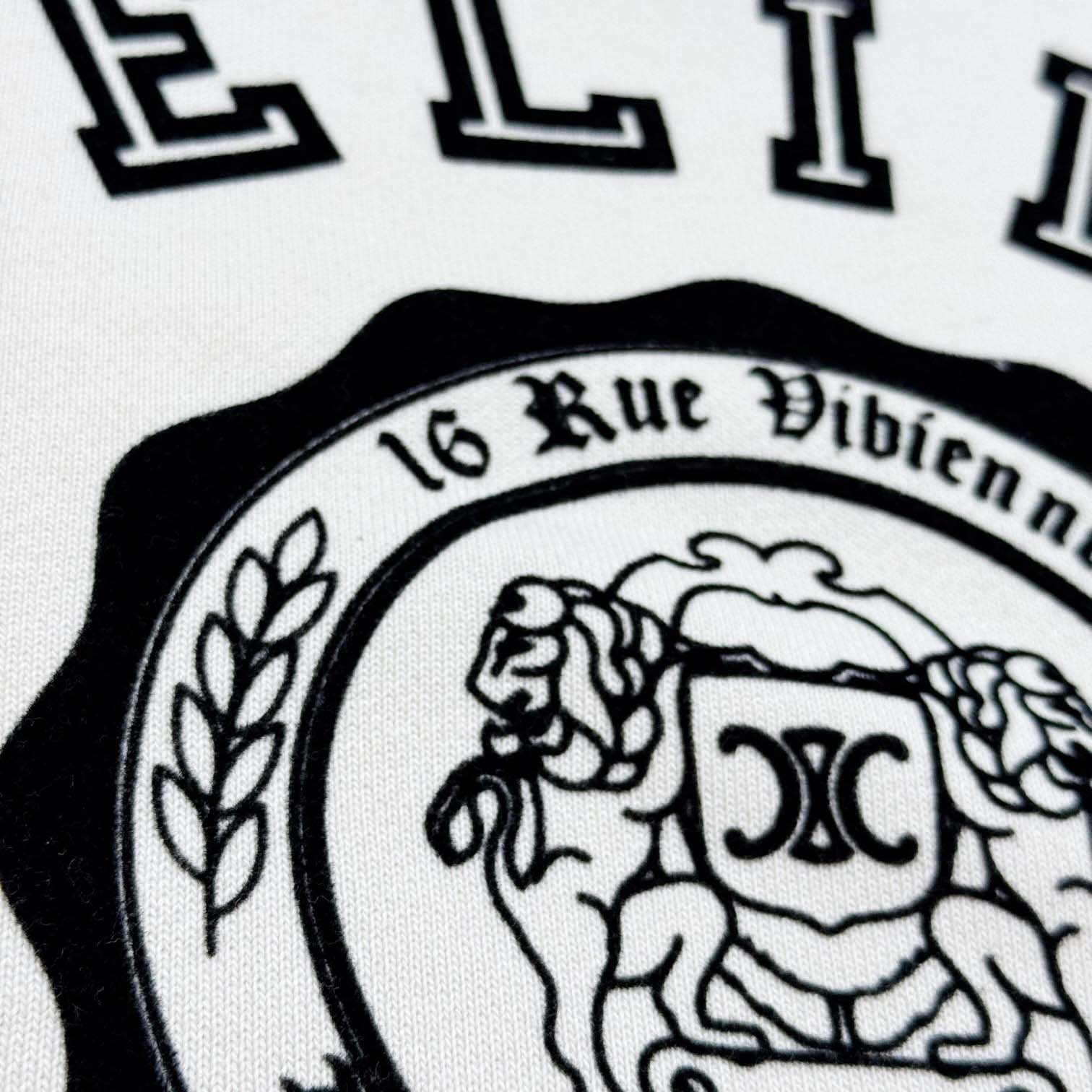 Celine Blason Loose Sweatshirt In Cotton Fleece - DesignerGu