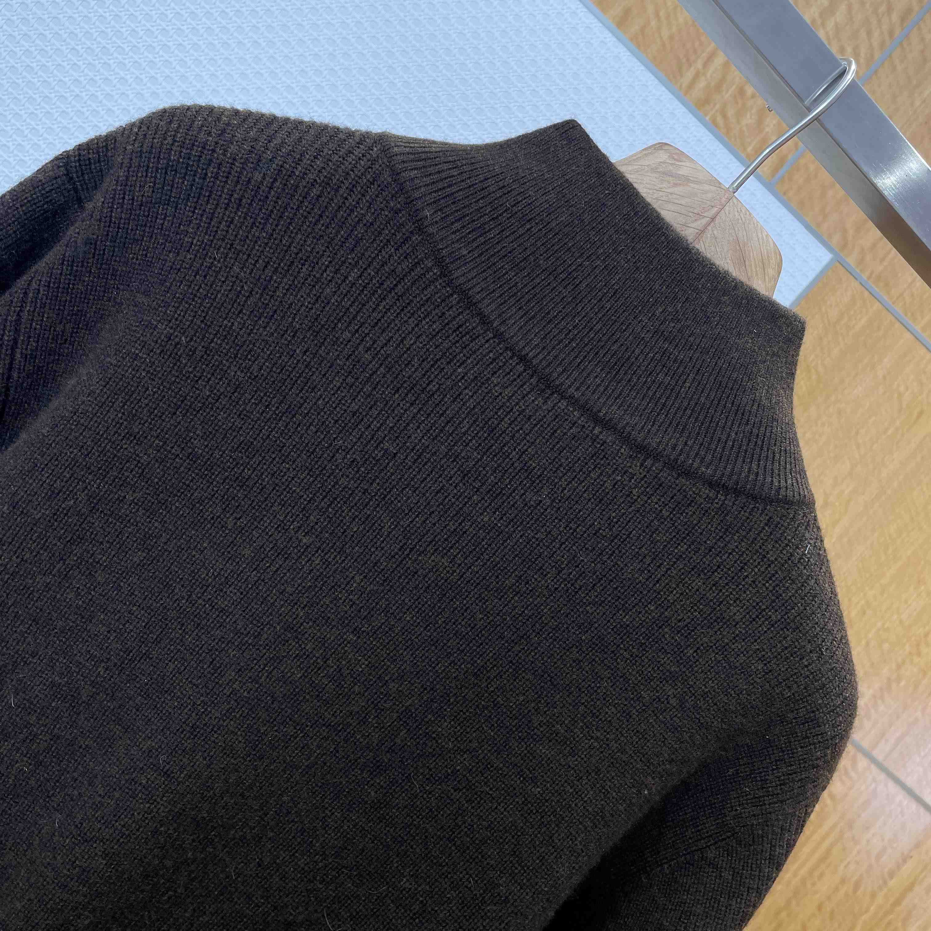 Celine Triomphe Trucker Sweater In Ribbed Wool - DesignerGu