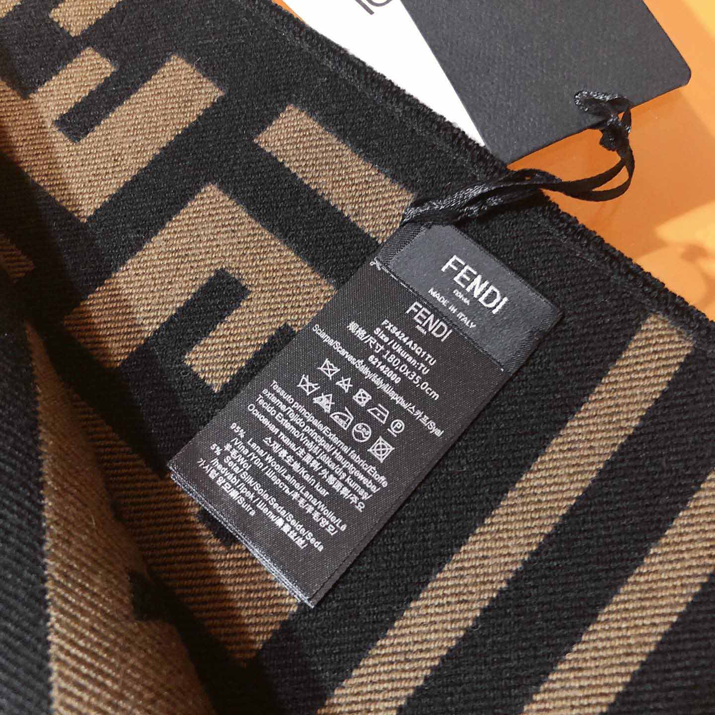 Fendi Scarf Wool Brown - DesignerGu