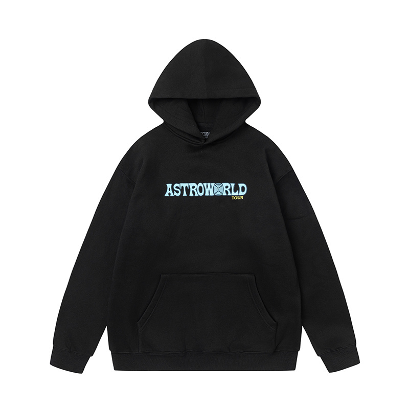 Travis Scott Astroworld Tour Launch Hoodie In Black - DesignerGu