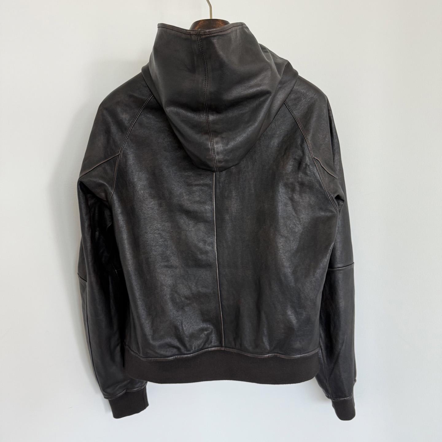 Prada Leather Hoodie - DesignerGu