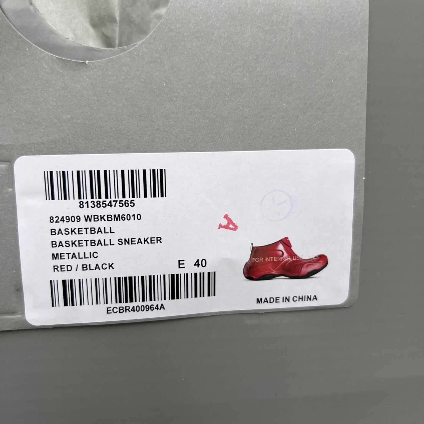 Balenciaga Basketball Sneaker 19th Edition “Black/Red” 824909WBKBM6010 - DesignerGu