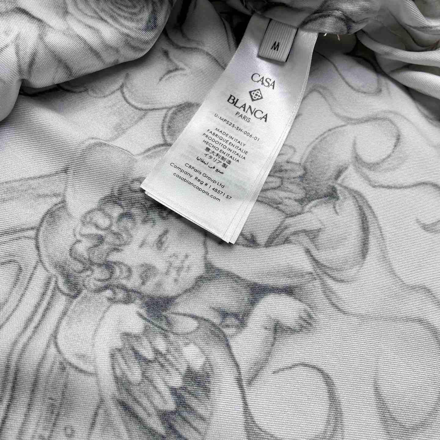 Casablanca Tattoo Long Sleeve Silk Shirt   CA3549 - DesignerGu