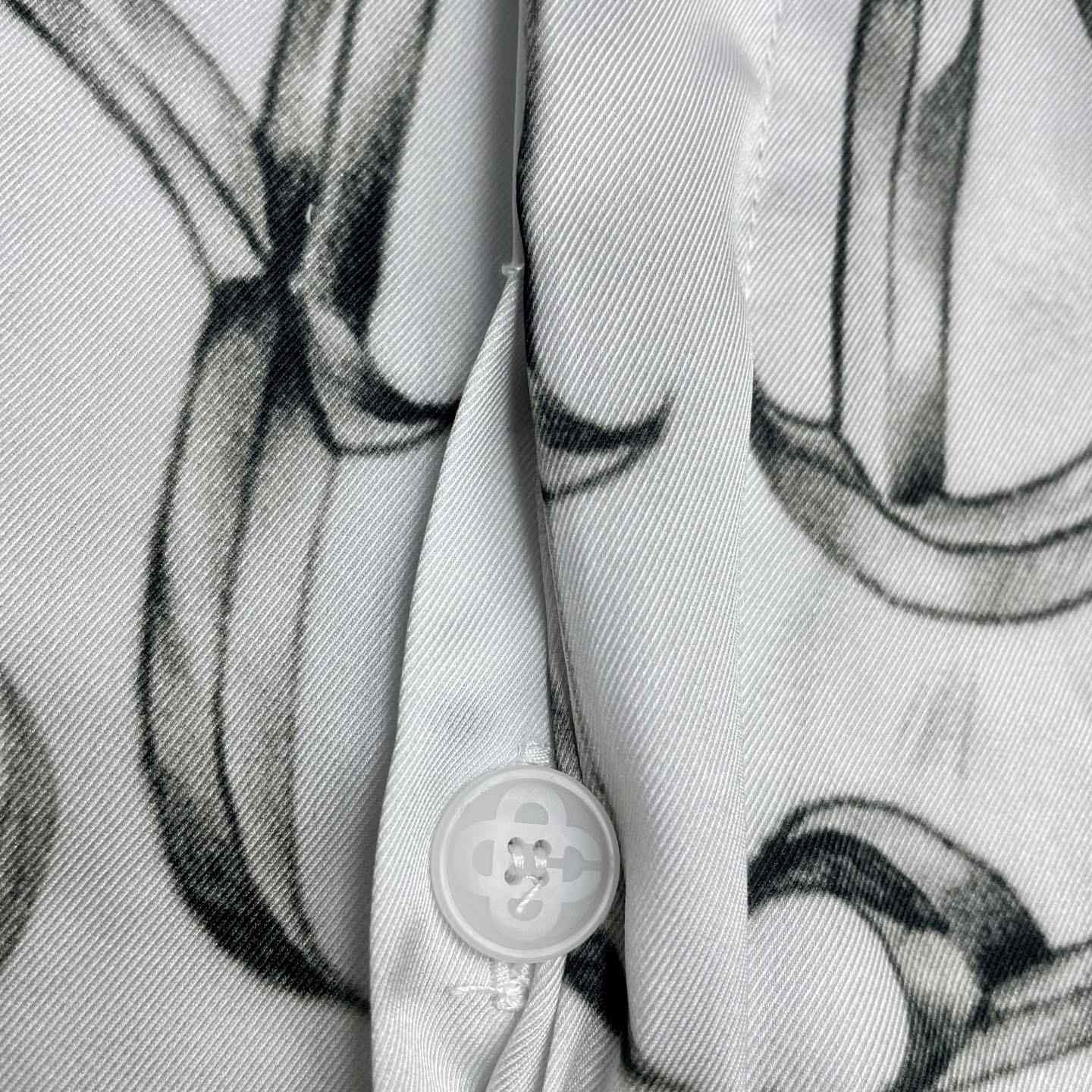 Casablanca Tattoo Long Sleeve Silk Shirt   CA3549 - DesignerGu