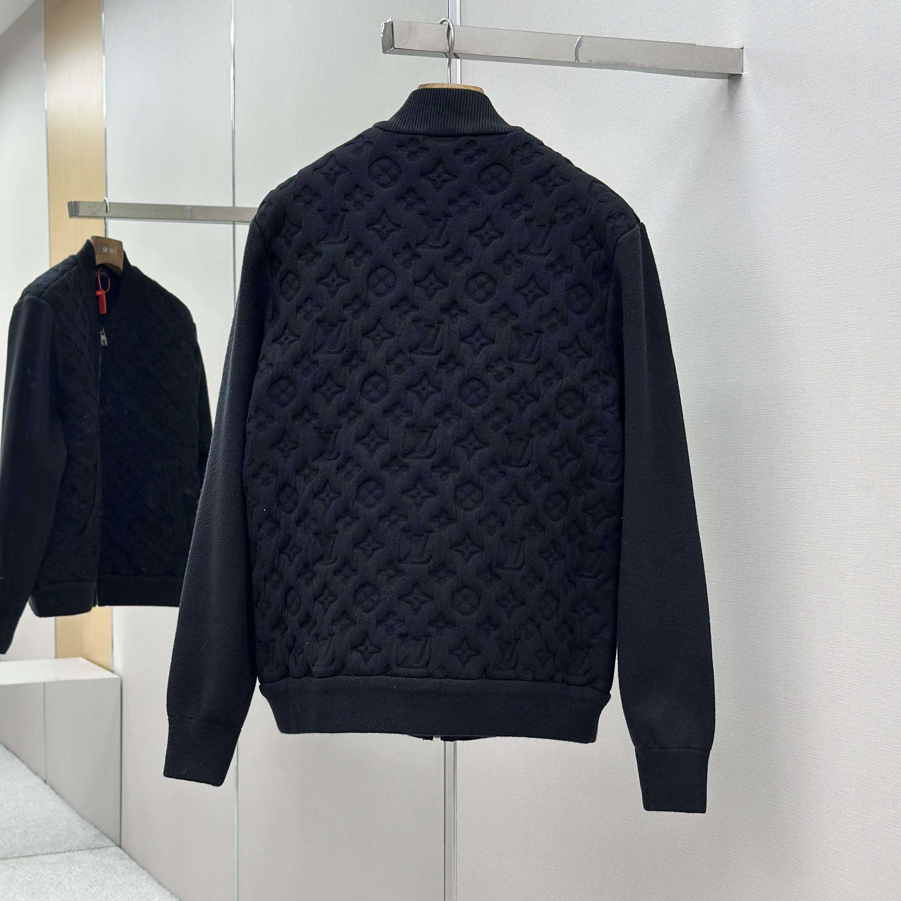 Louis Vuitton Monogram Padded Wool Blend Bomber   1AGJV7 - DesignerGu