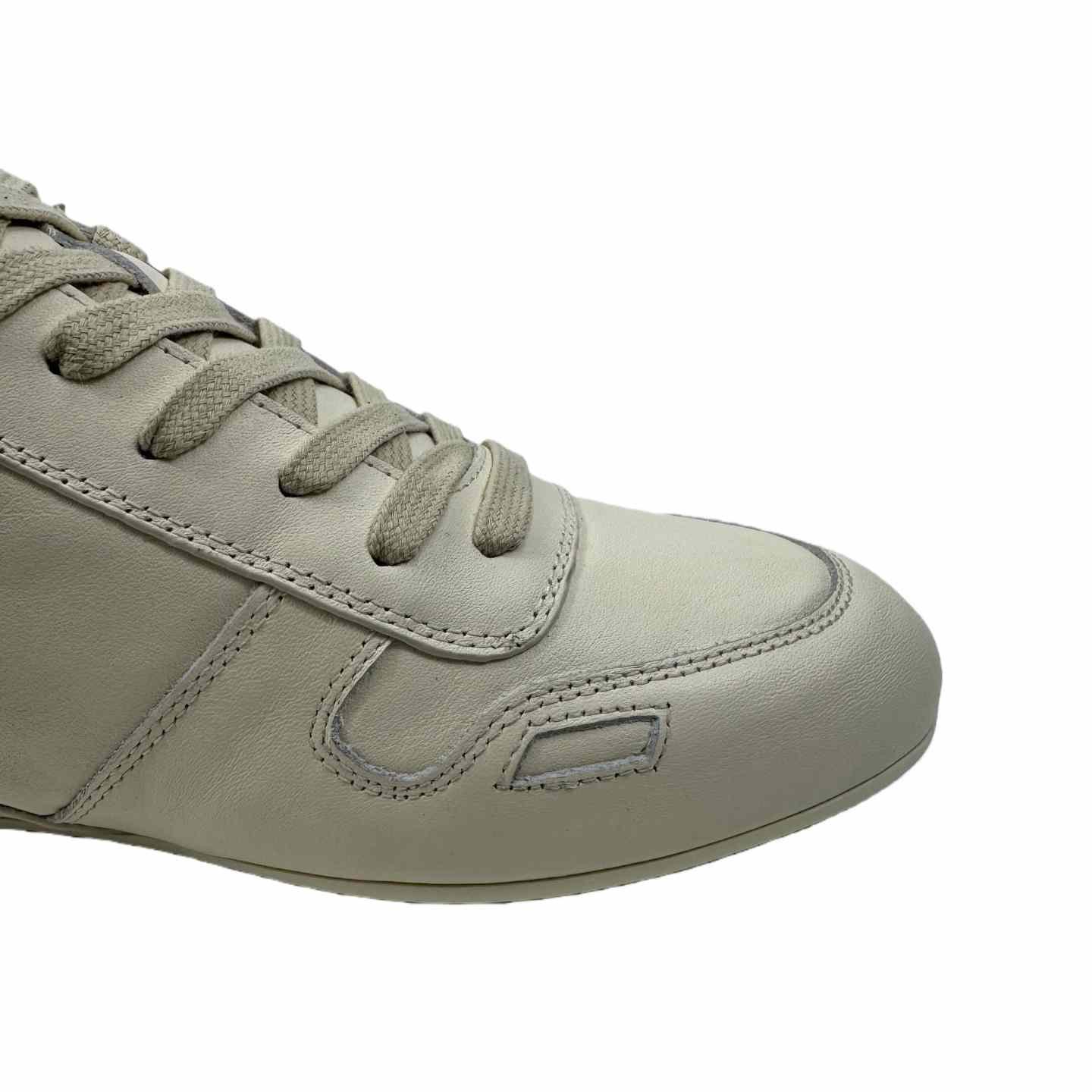 Rick Owens Minimal Sneak Leather Panel Sneakers - DesignerGu