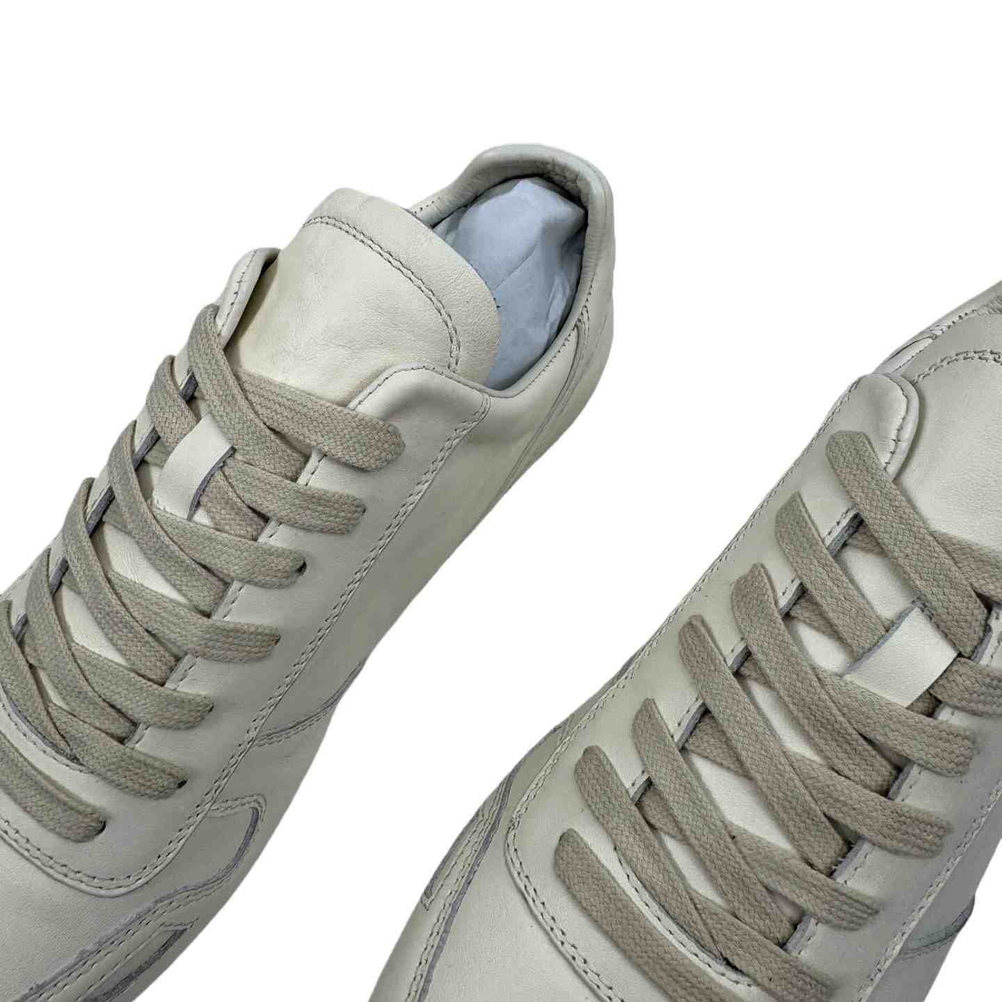 Rick Owens Minimal Sneak Leather Panel Sneakers - DesignerGu