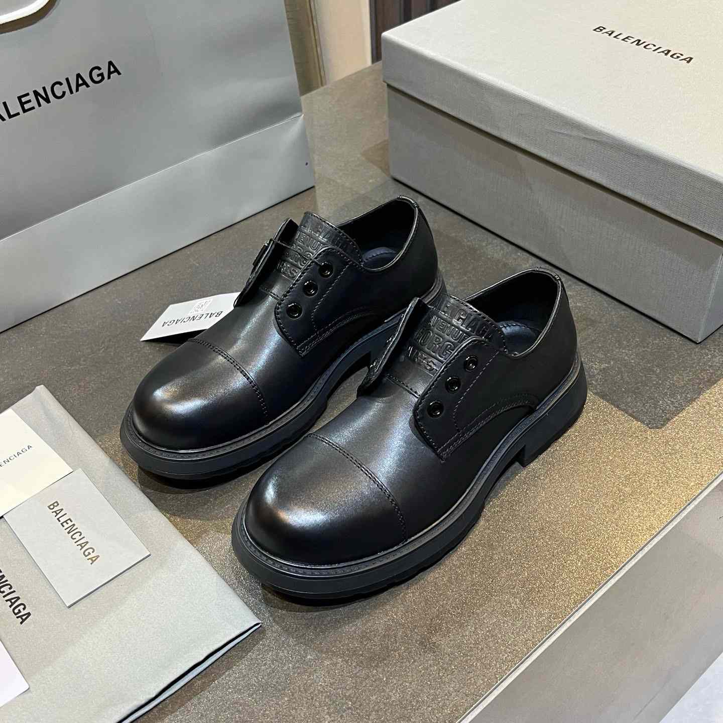 Balenciaga Truck Derby in black soft bullskin - DesignerGu