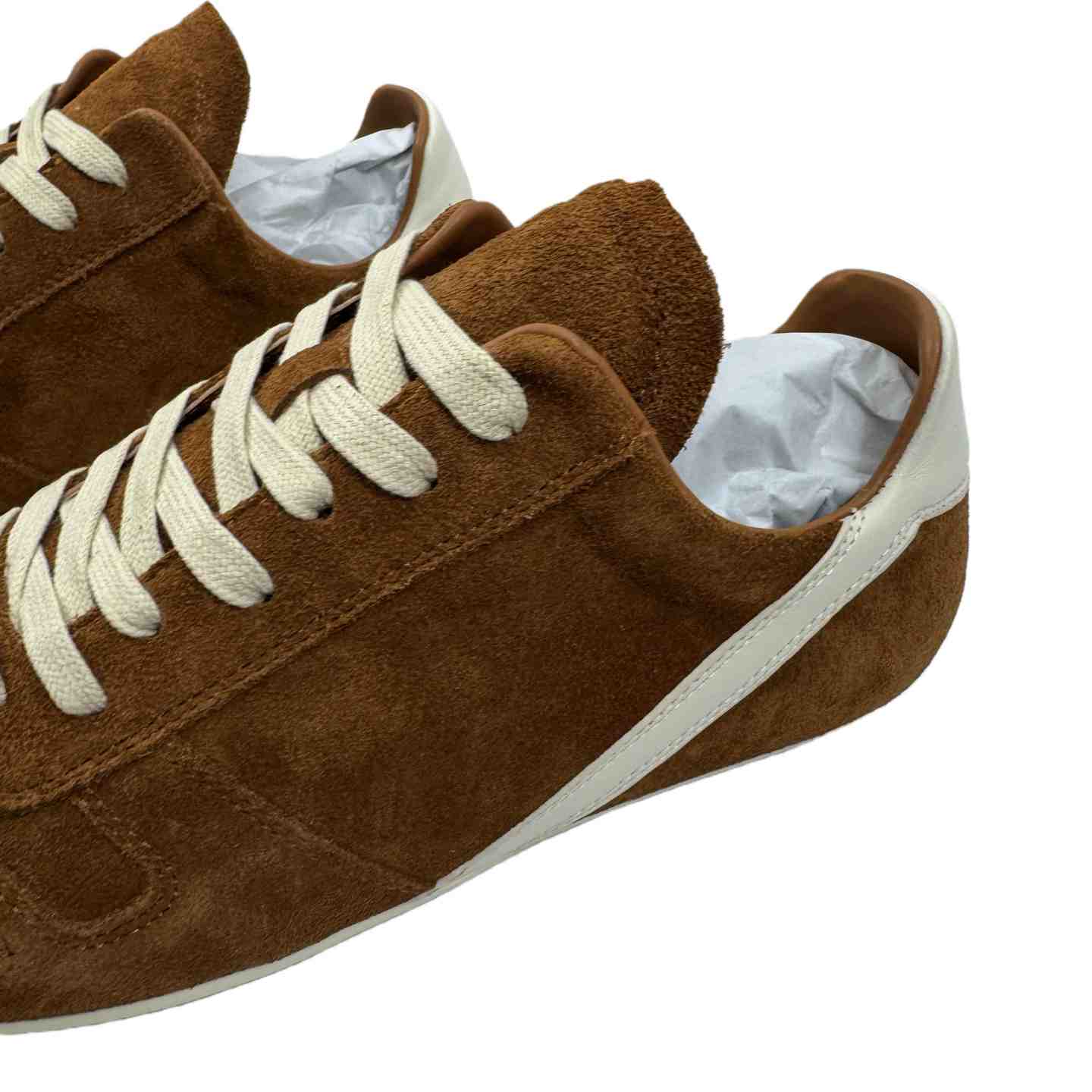 Rick Owens Minimal Sneak Suede Leather Panel Sneakers - DesignerGu