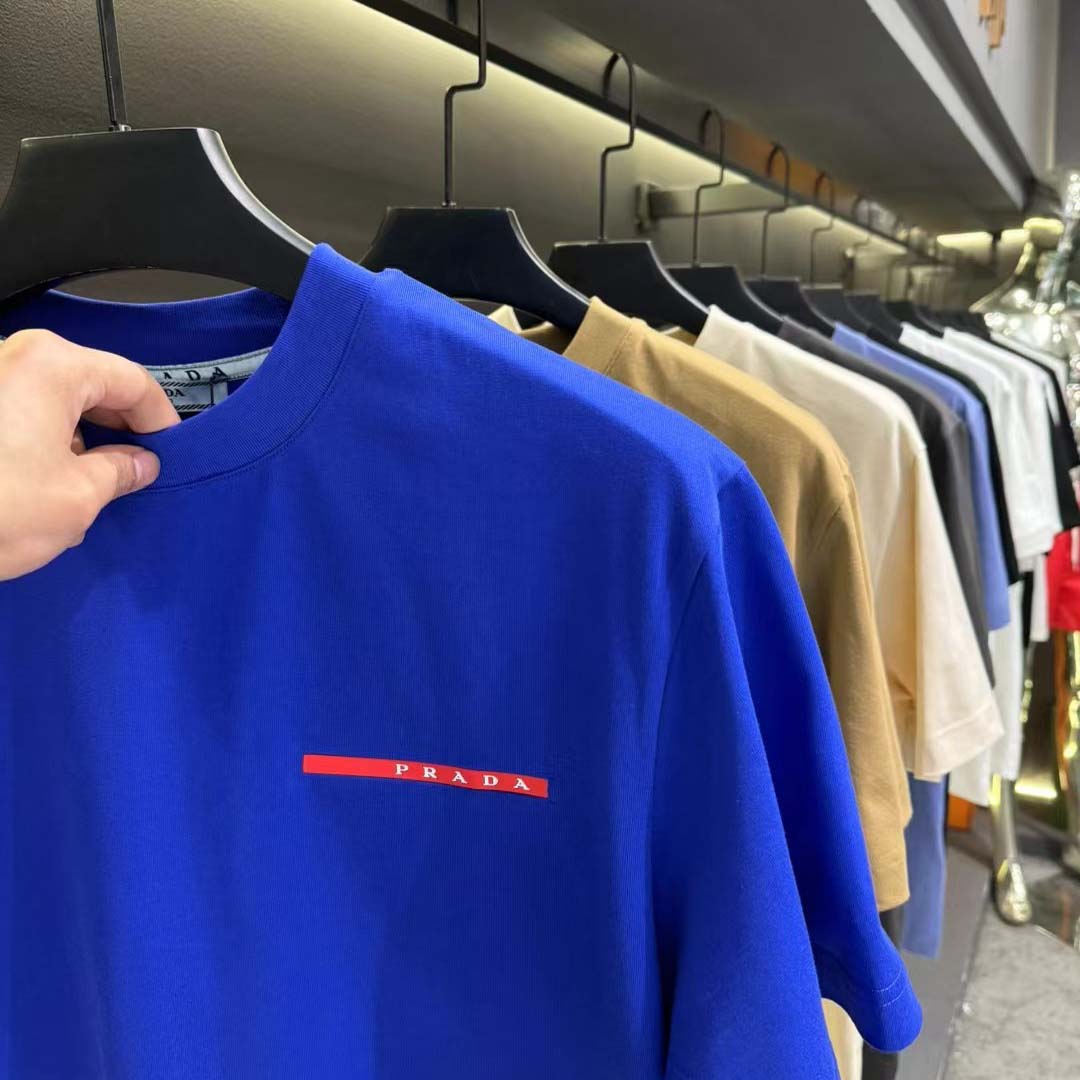 Prada Logo Cotton Tee - DesignerGu