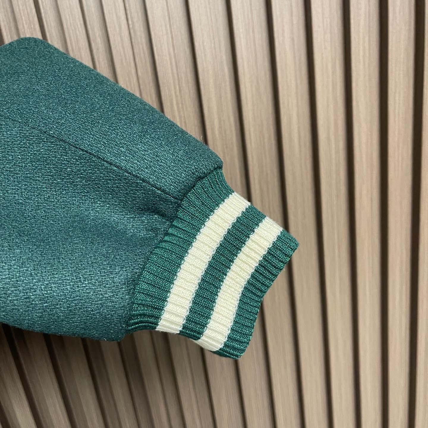 Celine Triomphe Teddy Jacket In Textured Wool - DesignerGu