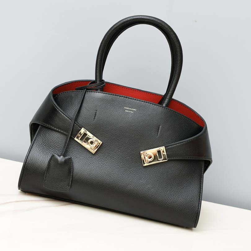 Ferragamo Hug Bicolor Handbag - DesignerGu