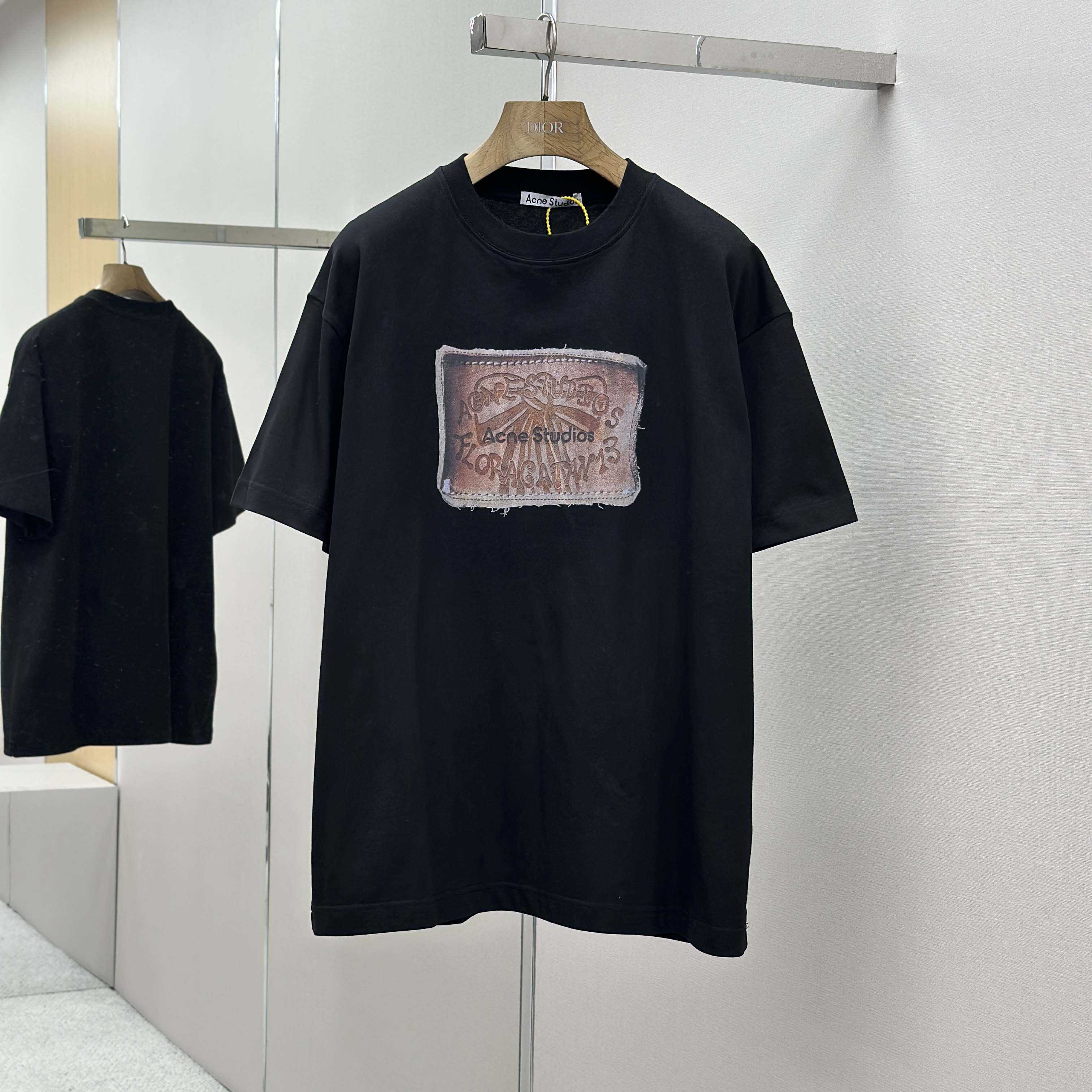 Acne Studios Logo T-shirt-Faded black - DesignerGu