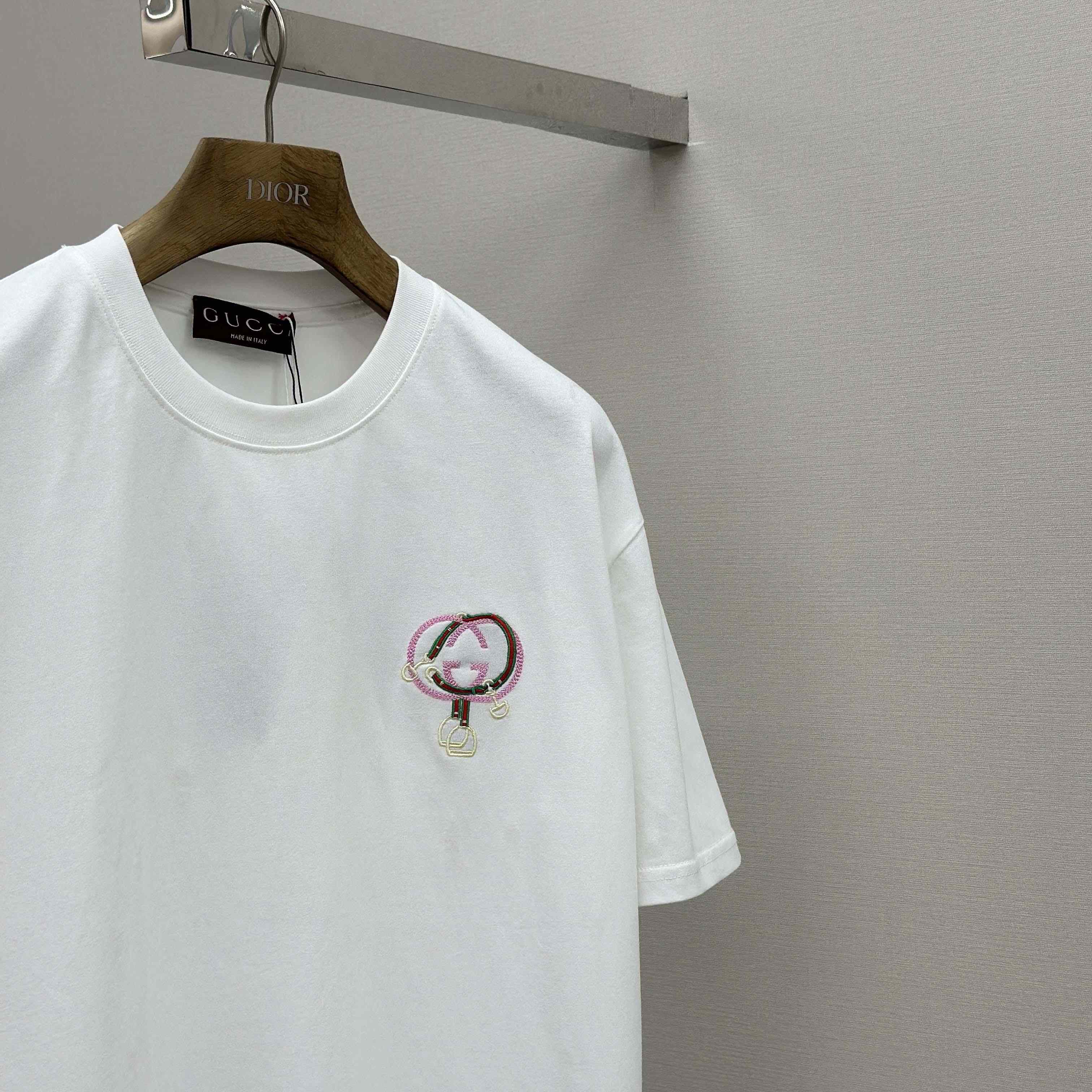 Gucci Cotton Jersey T-shirt With Embroidery - DesignerGu