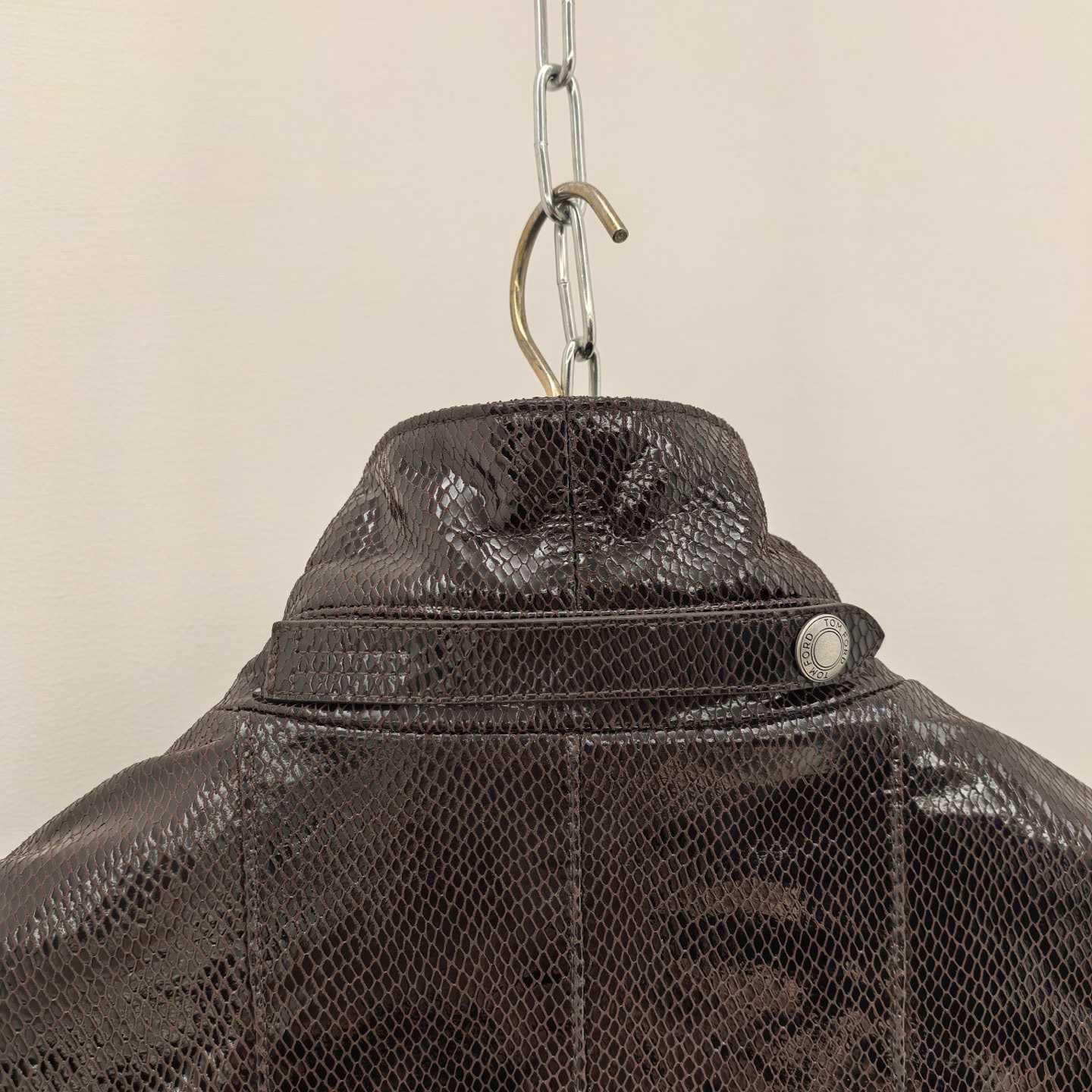 Tom Ford men's Python-effect Leather Jacket - DesignerGu