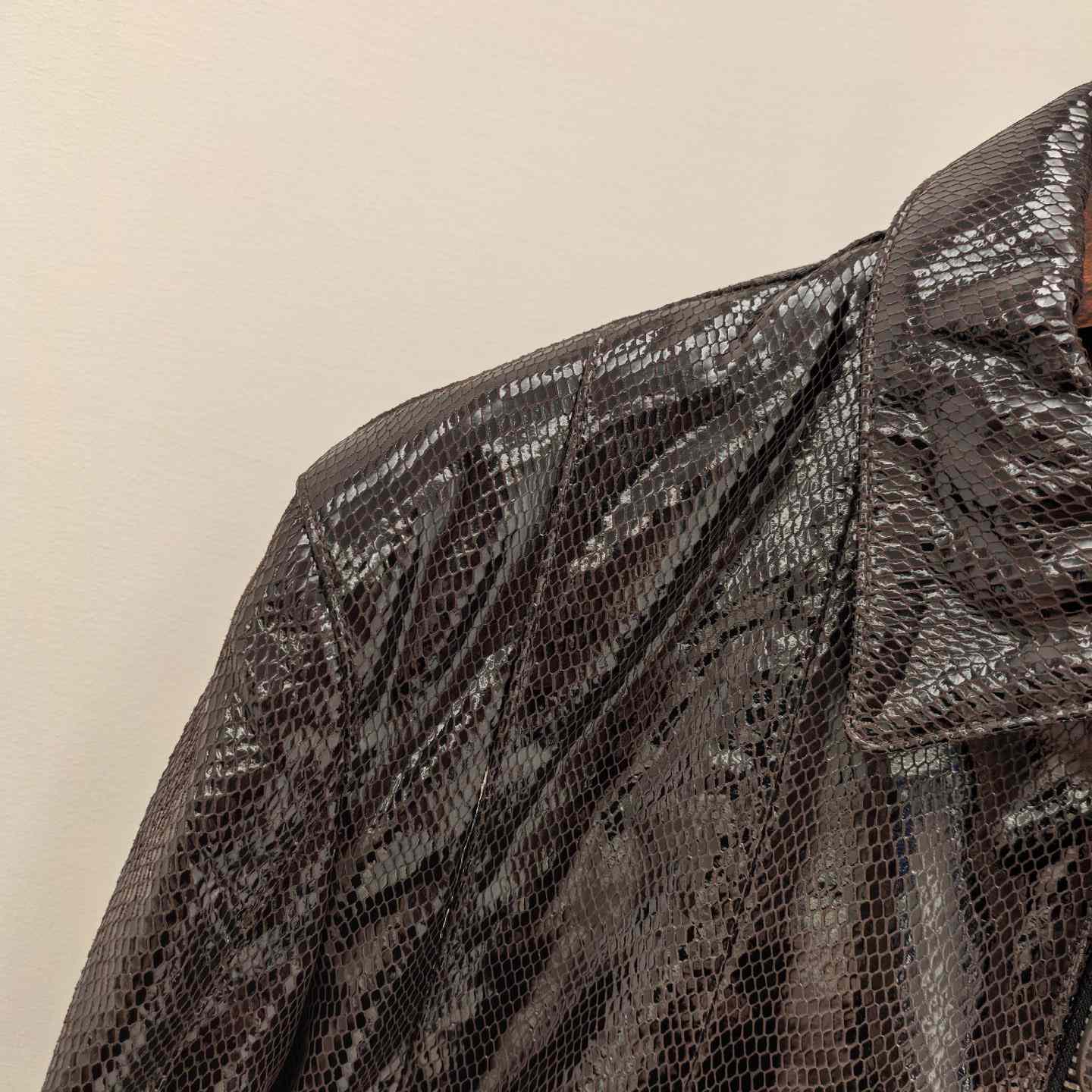 Tom Ford men's Python-effect Leather Jacket - DesignerGu