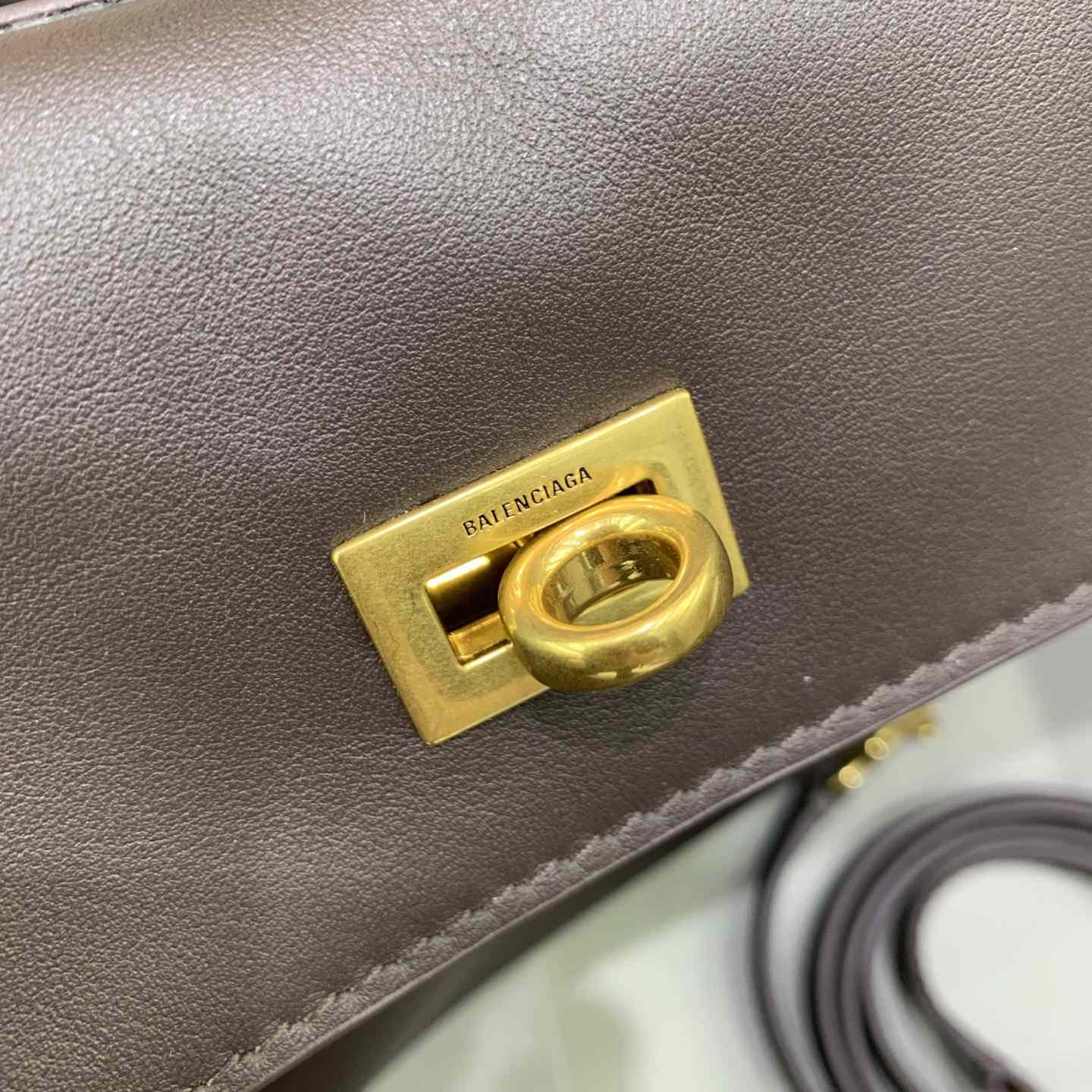 Balenciaga Rodeo Handbag Small In Espresso - DesignerGu