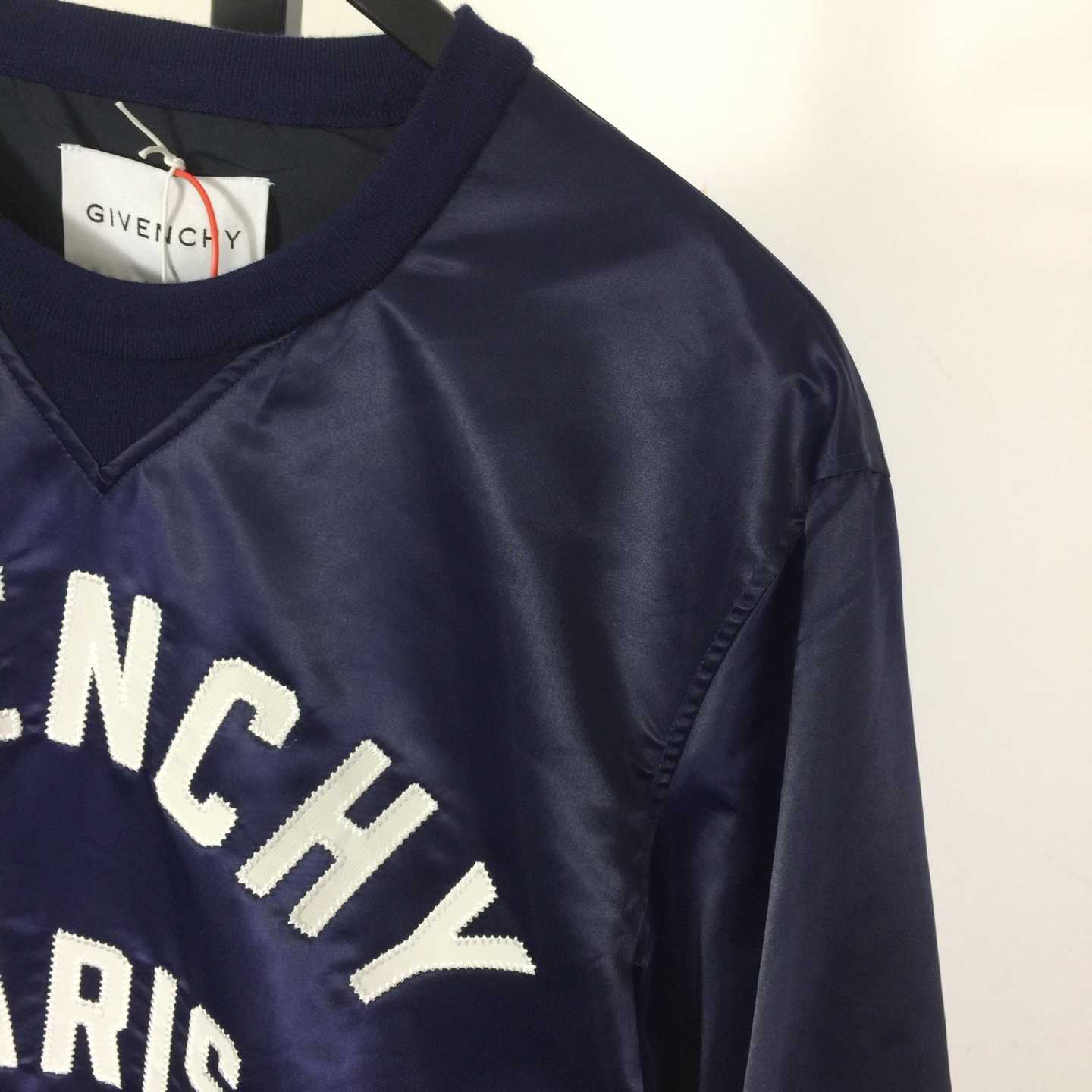 Givenchy Sweatshirt In Satin With GIVENCHY Paris Embroidery - DesignerGu