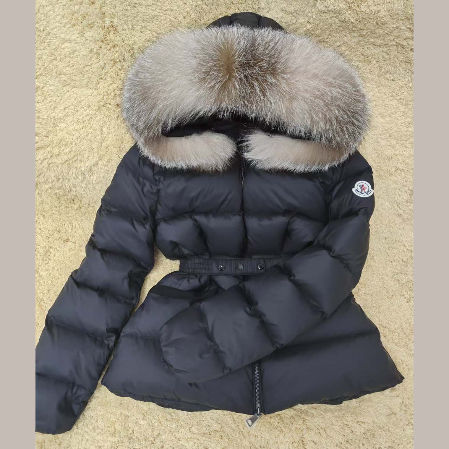 Moncler Boed Hooded Shearling-Trimmed Short Down Jacket - DesignerGu