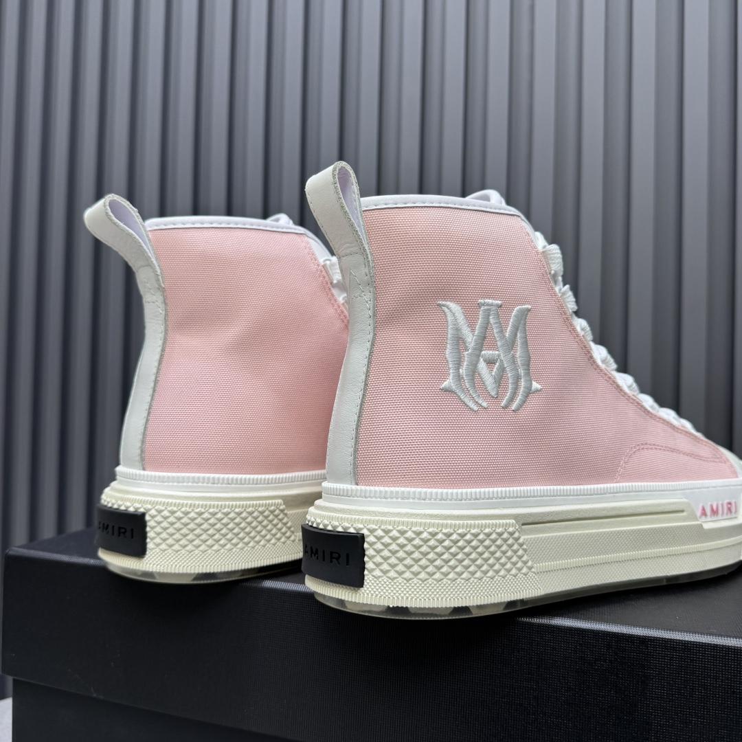 Amiri Pink 'MA' Court Hi Sneakers - DesignerGu