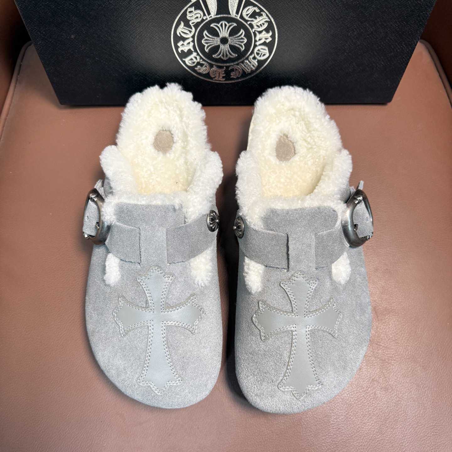 Chrome Hearts Birkenstock Boston Suede Sandals  - DesignerGu