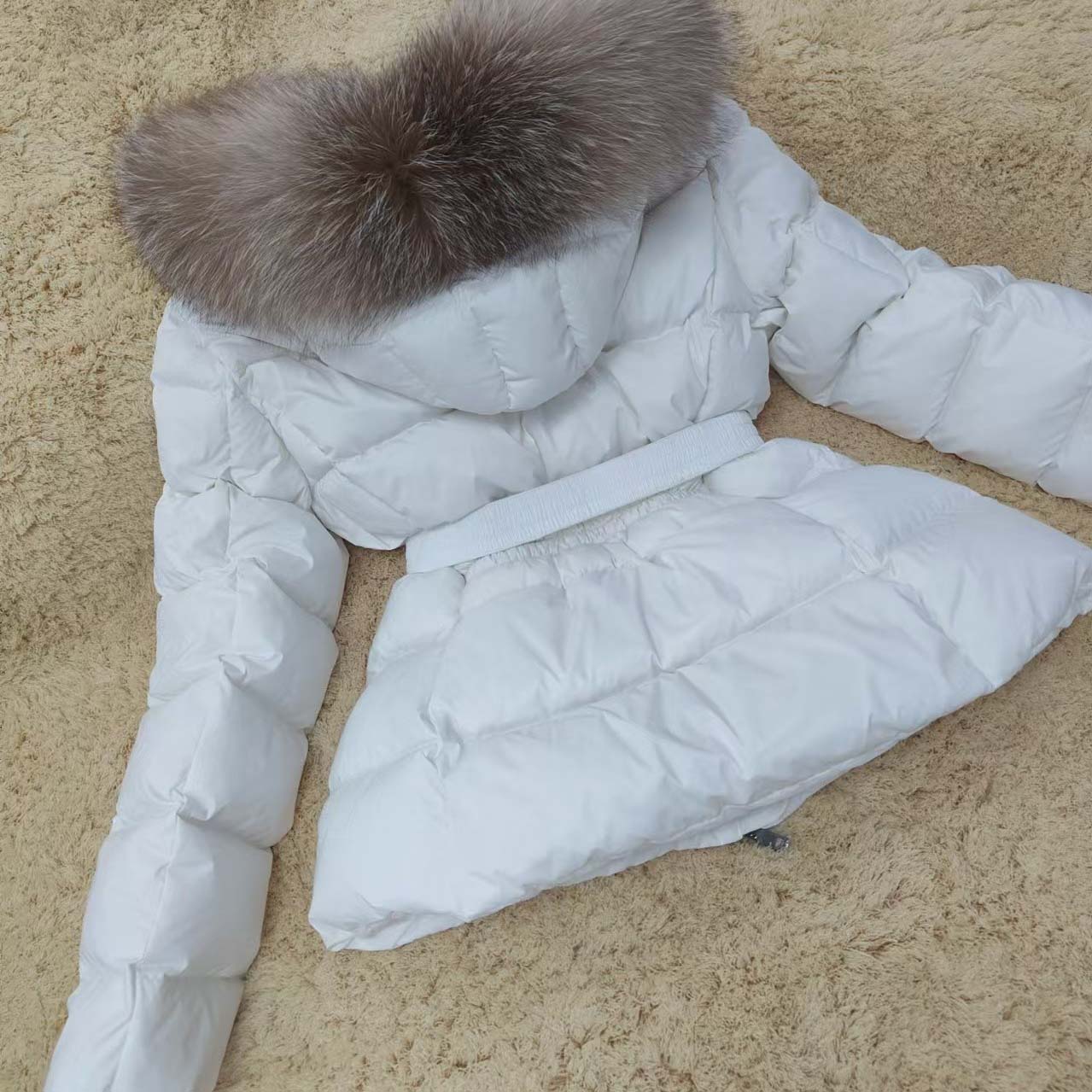 Moncler Boed Hooded Shearling-Trimmed Short Down Jacket - DesignerGu