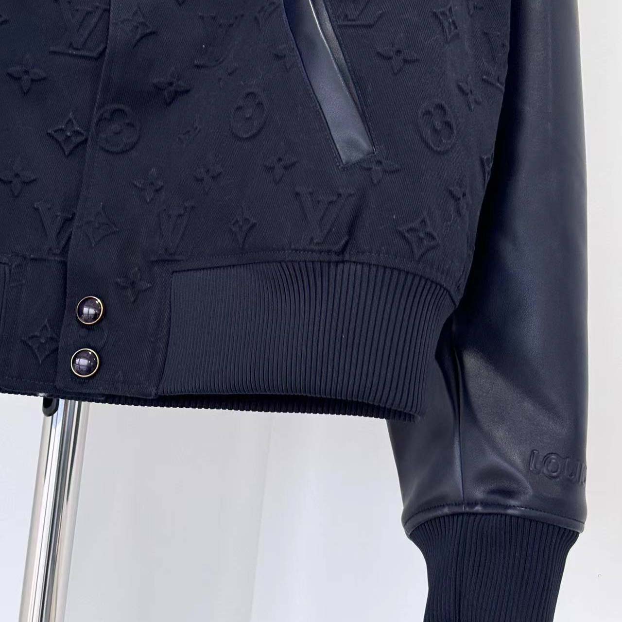 Louis Vuitton Embossed Monogram Cotton Varsity Jacket   - DesignerGu