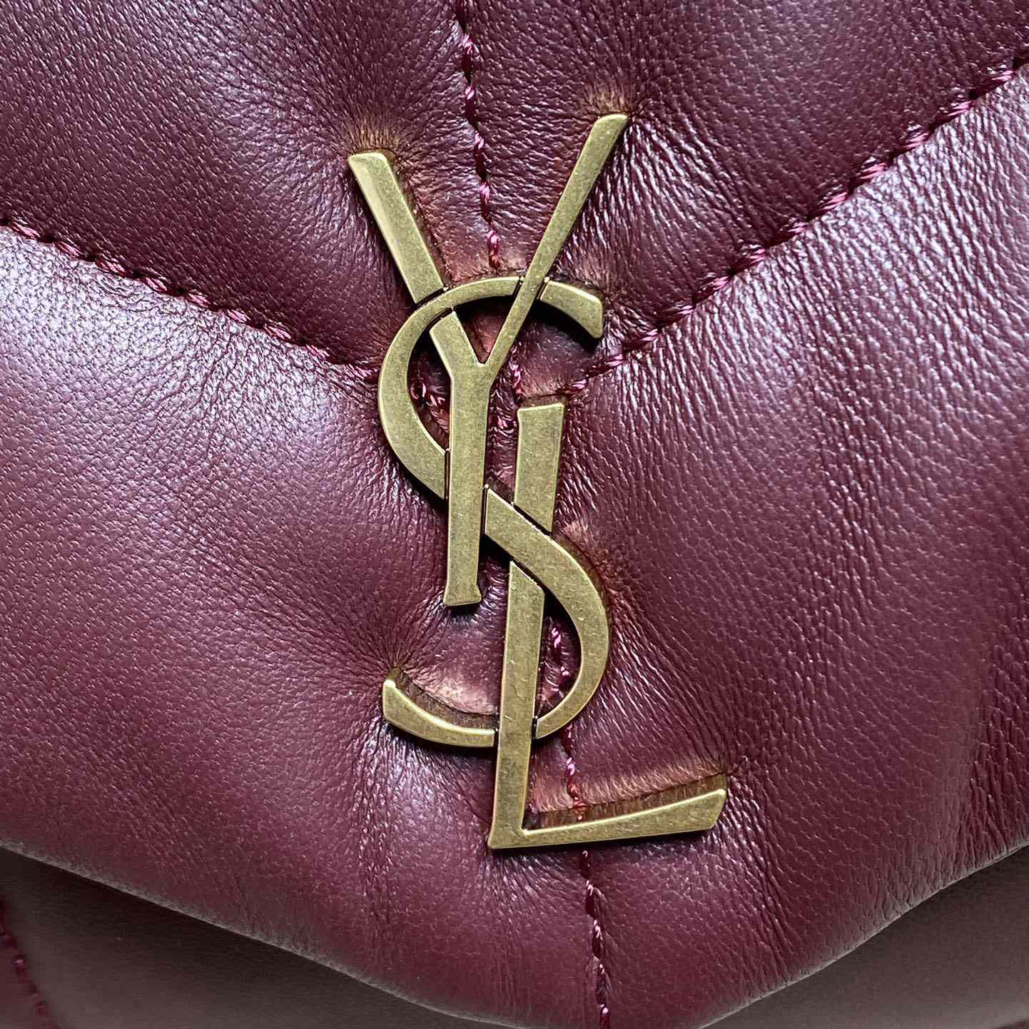 Saint Laurent Toy Puffer In Shiny Leather - DesignerGu