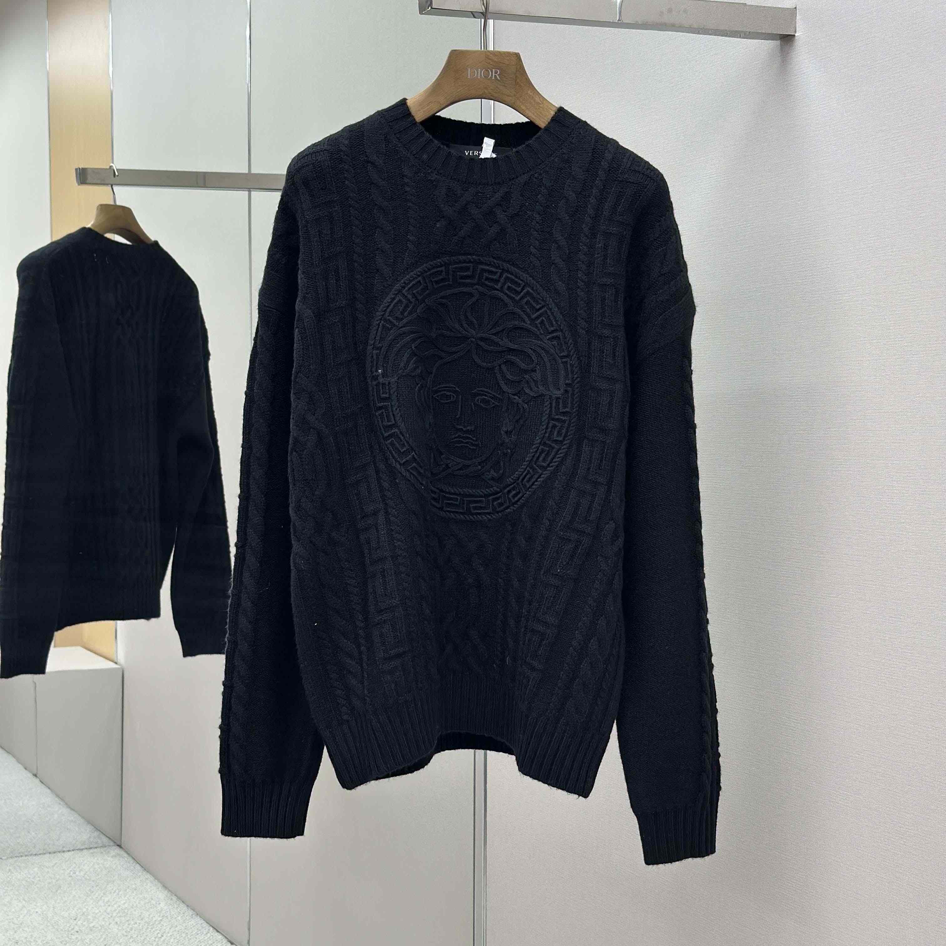 Versace Medusa Crewneck Knit Sweater - DesignerGu