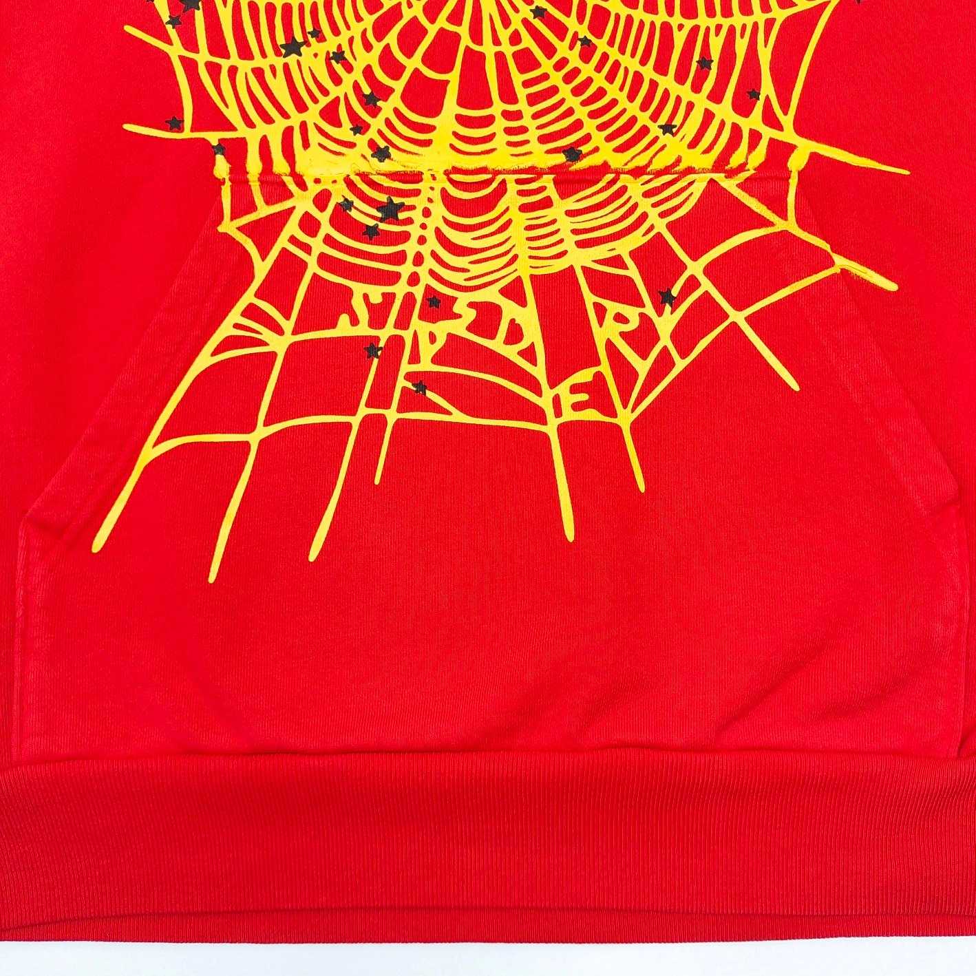 Sp5der Og Web V2 Hoodie 'Red' - DesignerGu