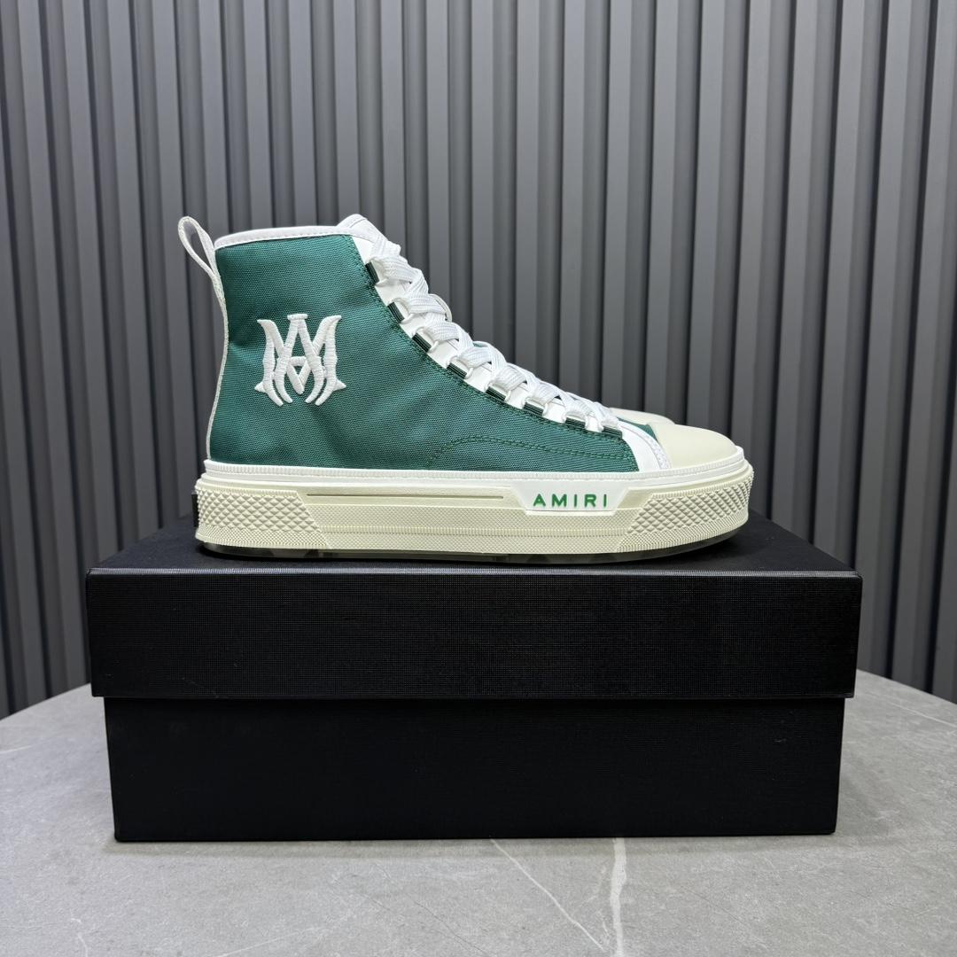 Amiri Green 'MA' Court Hi Sneakers - DesignerGu
