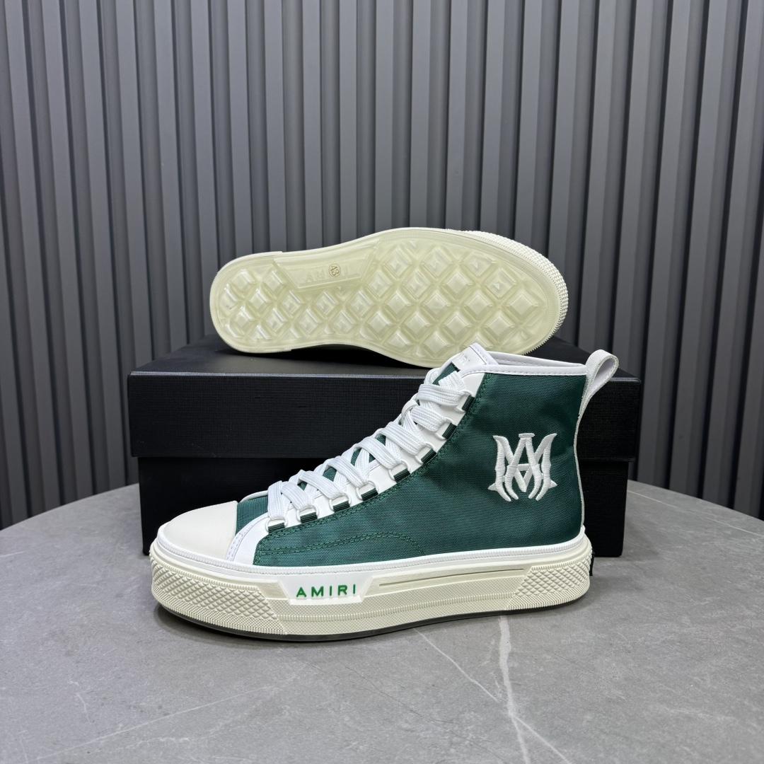 Amiri Green 'MA' Court Hi Sneakers - DesignerGu