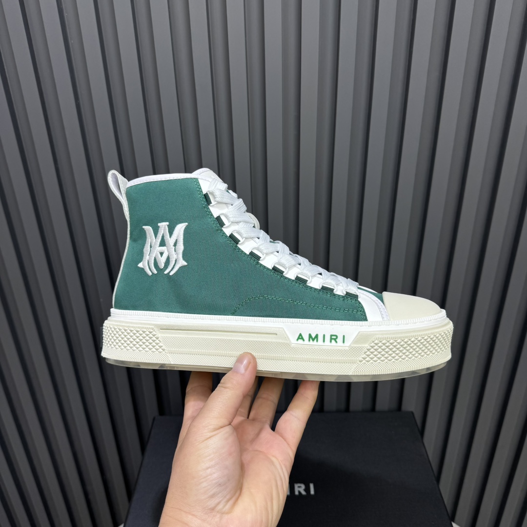 Amiri Green 'MA' Court Hi Sneakers - DesignerGu