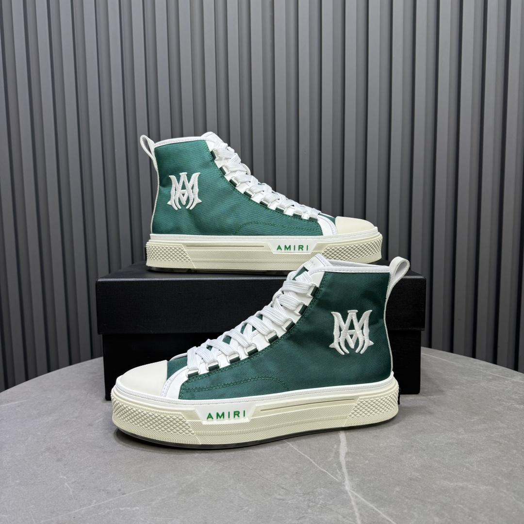 Amiri Green 'MA' Court Hi Sneakers - DesignerGu