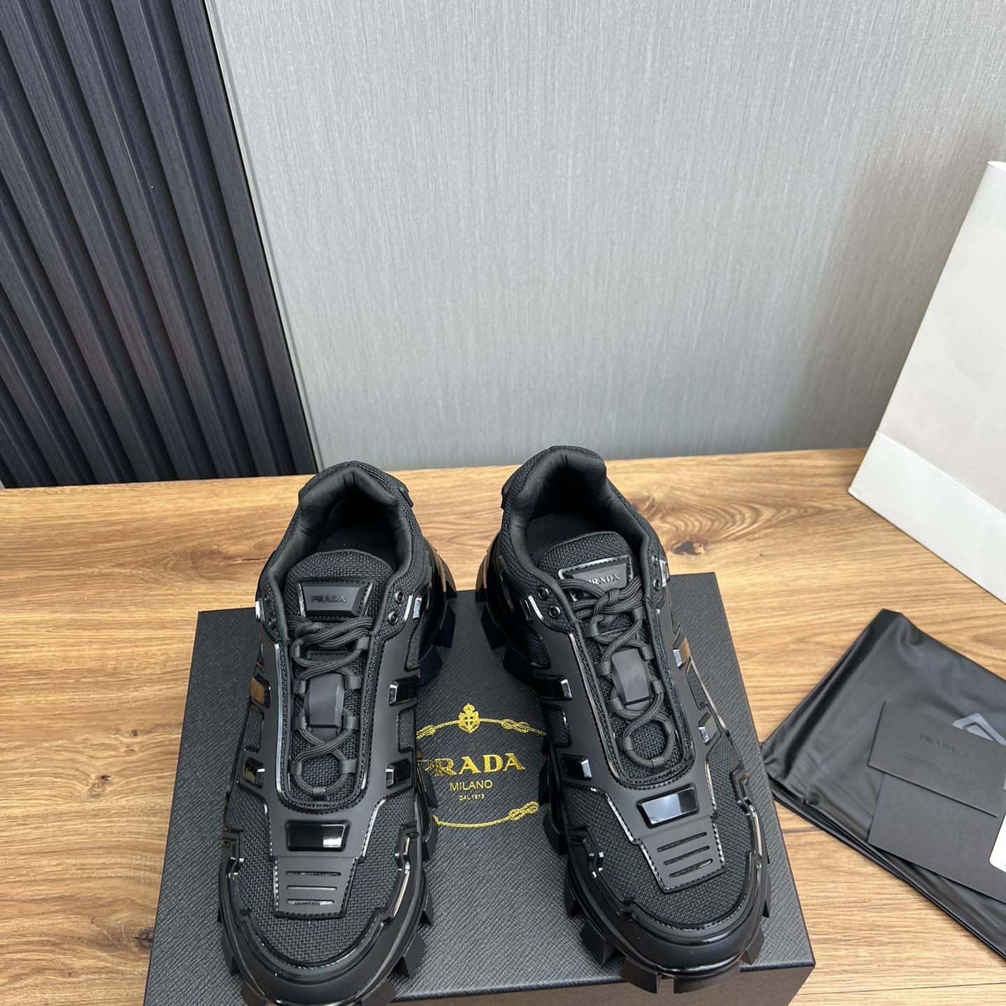 Prada Cloudbust Thunder Knit Fabric Sneakers - DesignerGu