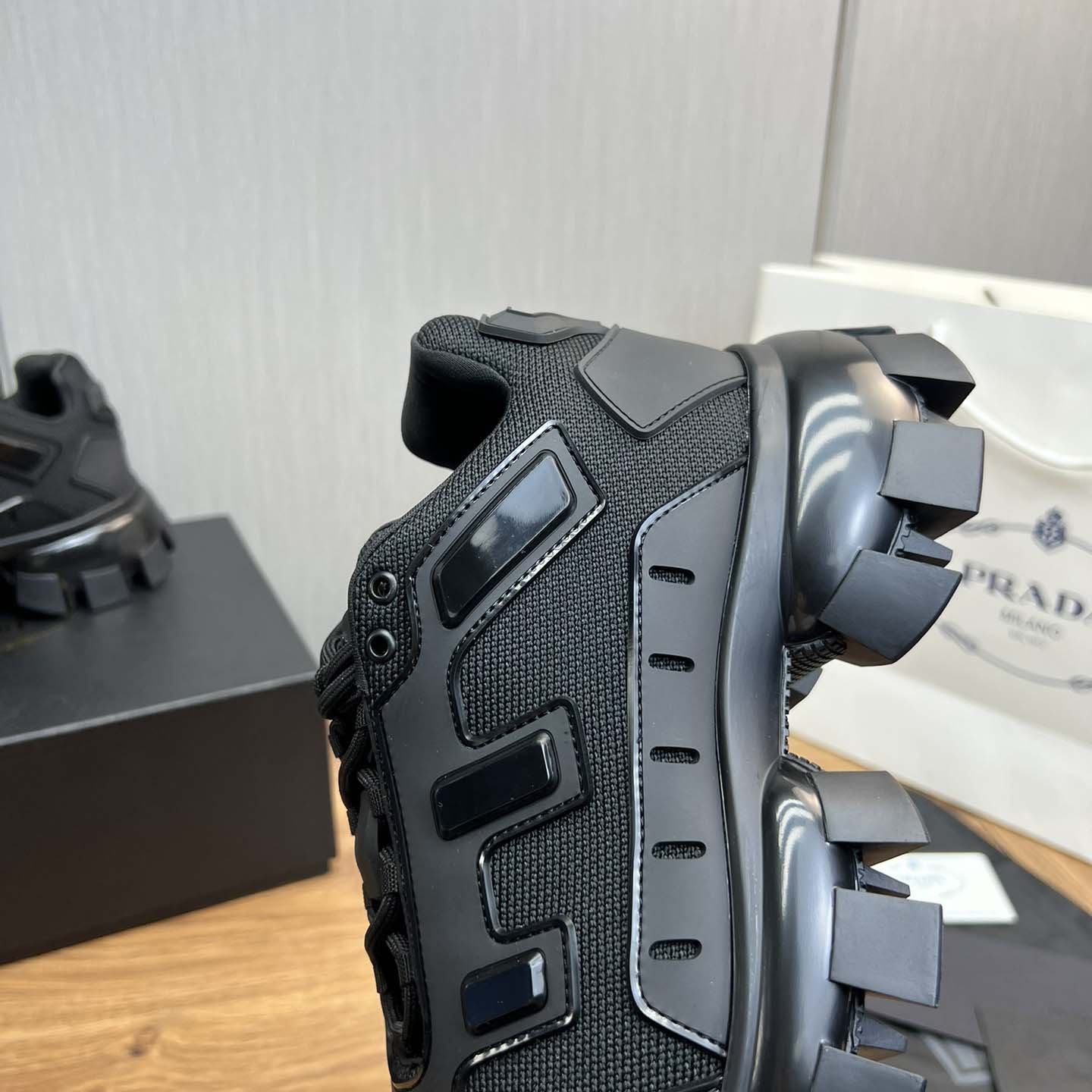 Prada Cloudbust Thunder Knit Fabric Sneakers - DesignerGu