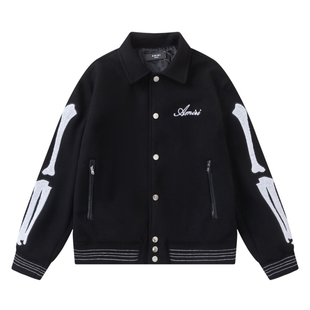 Amiri Bones Varsity Jacket - DesignerGu