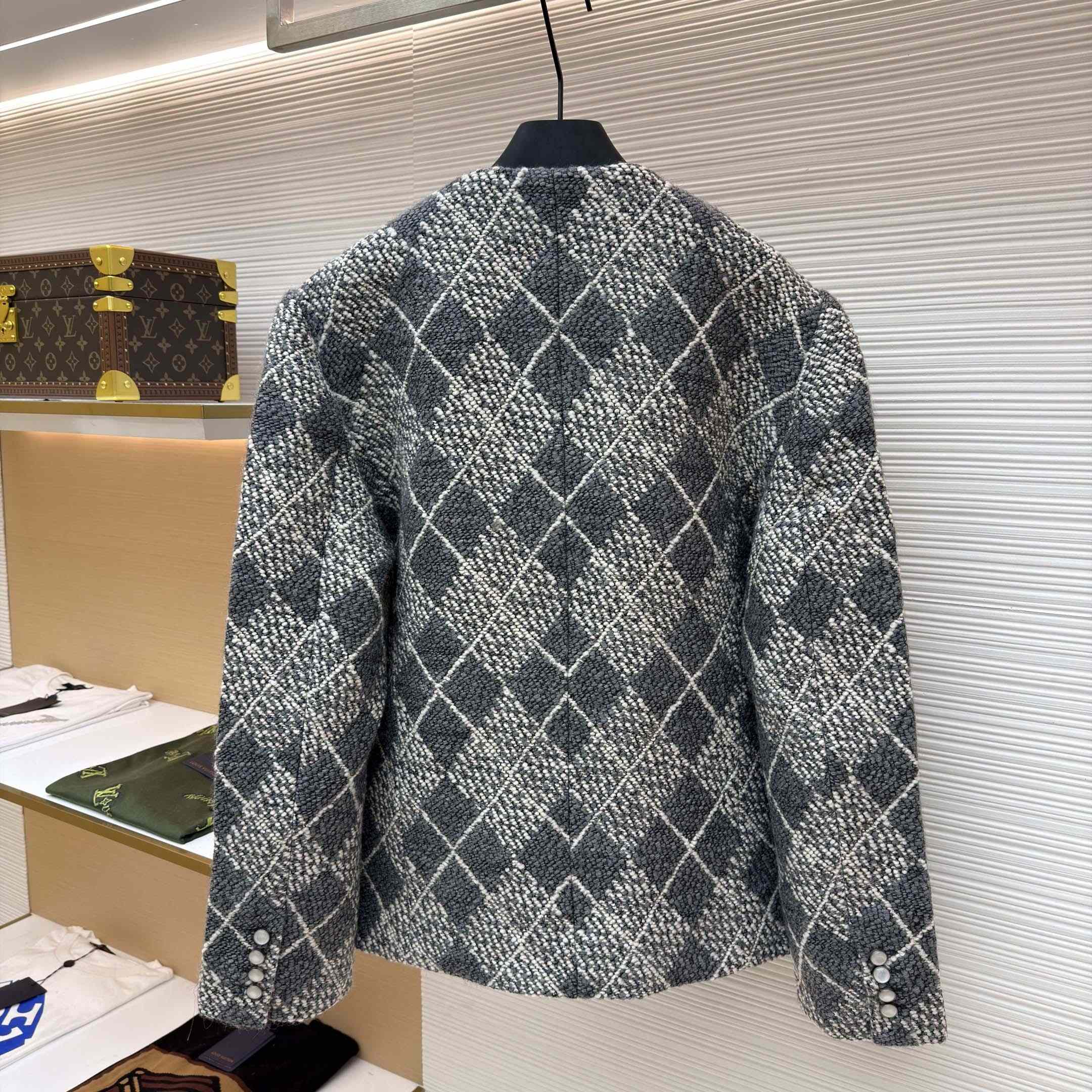 Louis Vuitton Chic Collarless Wool Jacket - DesignerGu