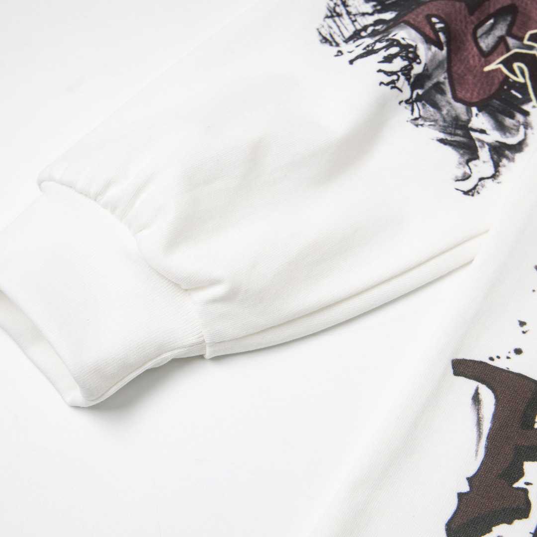 Hellstar Graffiti Long-Sleeve 'White' - DesignerGu