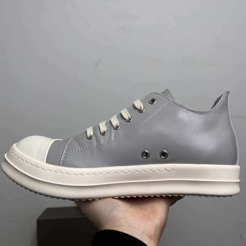 Rick Owens Lace-up Leather Sneakers  - DesignerGu