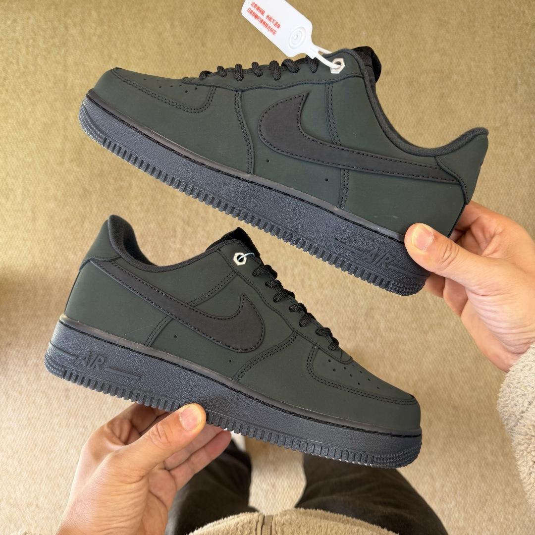 NIKE Air Force 1 Low Black/Dark Green CJ9179-001  - DesignerGu