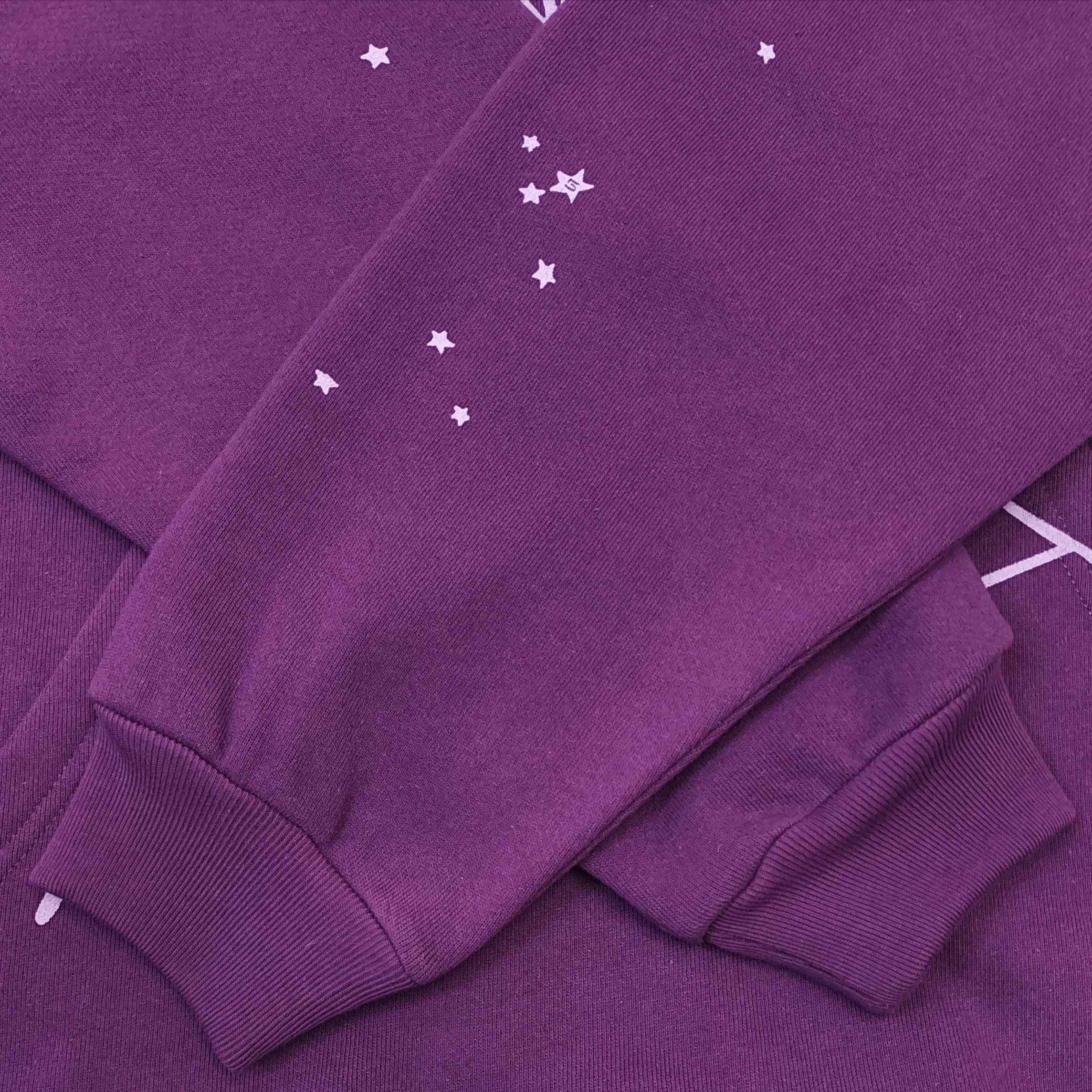 Sp5der OG Web V2 Hoodie 'Purple' - DesignerGu